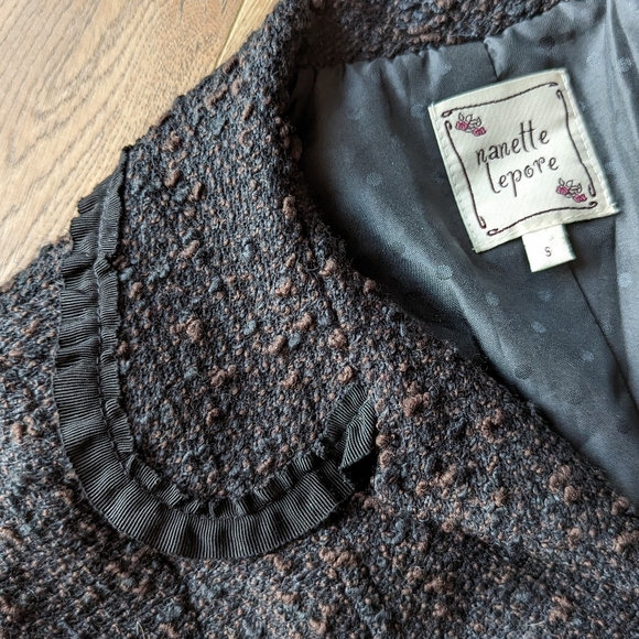 NANETTE LEPORE vintage inspired fitted jacket S XS - Picture 9 of 12